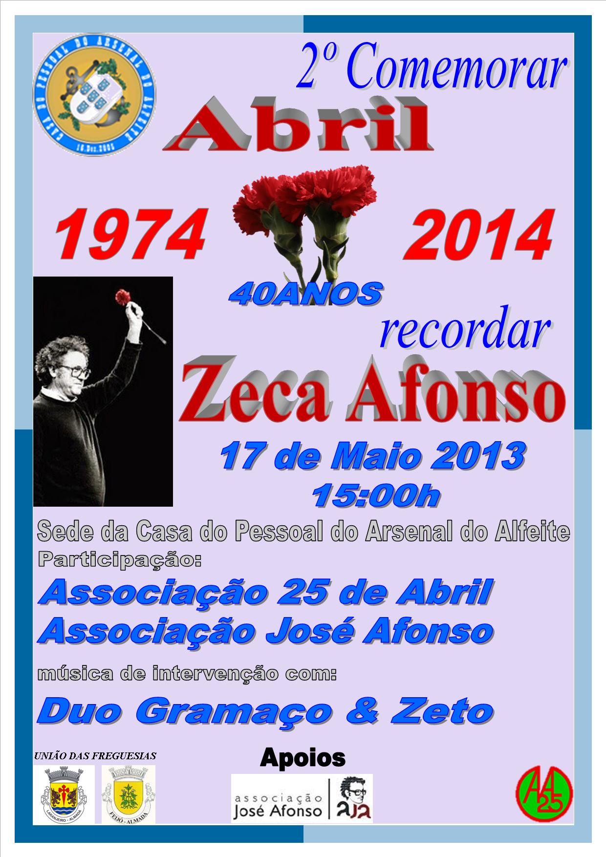 Cartaz Comemorar Abril 2014