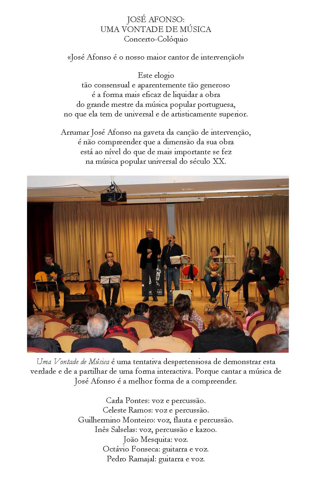 Uma Vontade de Música - Press Release 2013-12-07
