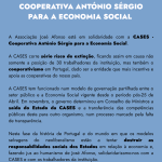 SOLIDARIEDADE COM A COOPERATIVA ANTÓNIO SÉRGIO PARA A ECONOMIA SOCIAL